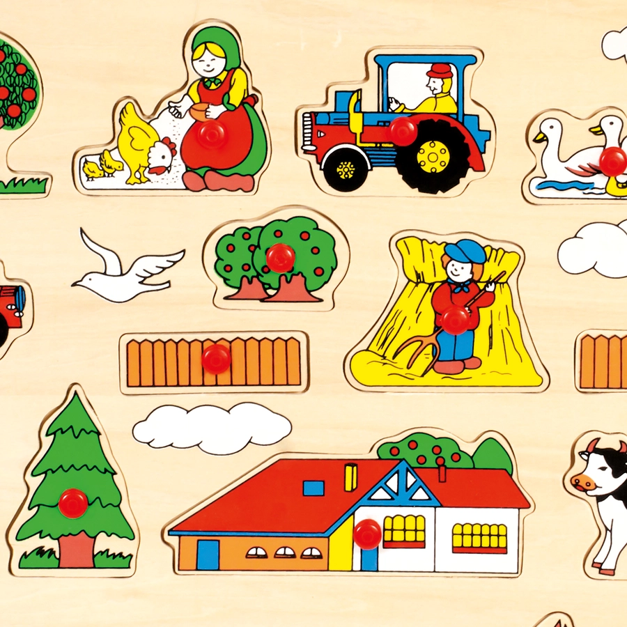 Bino Holz - Steckpuzzle Bauernhof, maxi