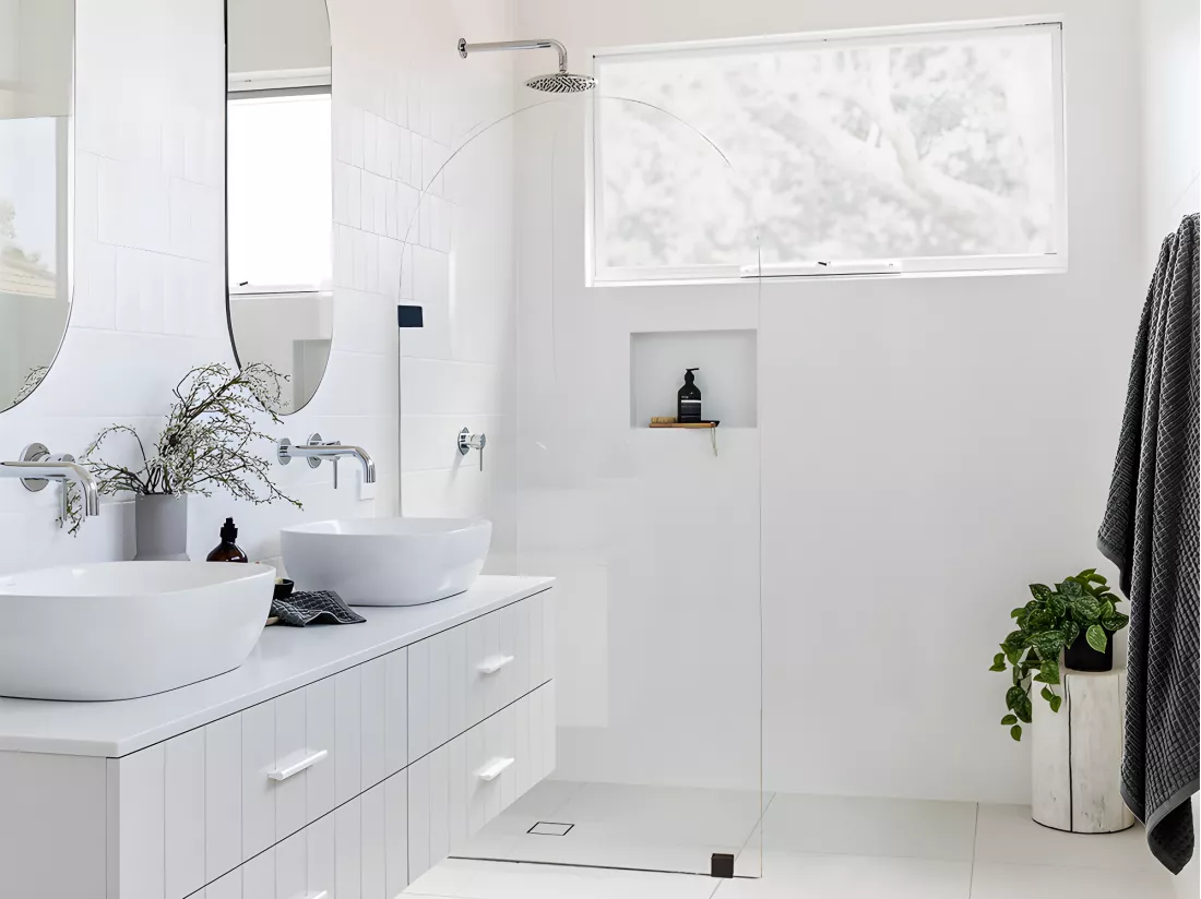 Paroi de douche à l'italienne arrondie - 90 x 215 cm - AIRLIE