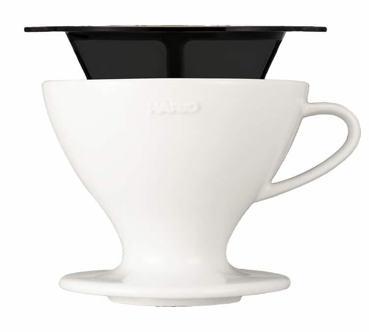 Dripper HARIO W60 PDC-02-W en porcelaine - 1 à 4 tasses - avec filtre permanent