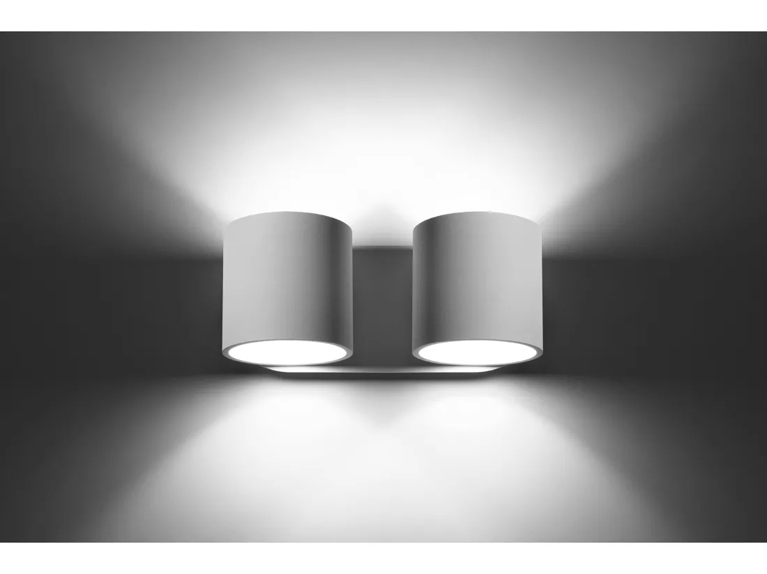 Sollux ORBIS Applique Murale Twin Round Up & Down Blanc G9