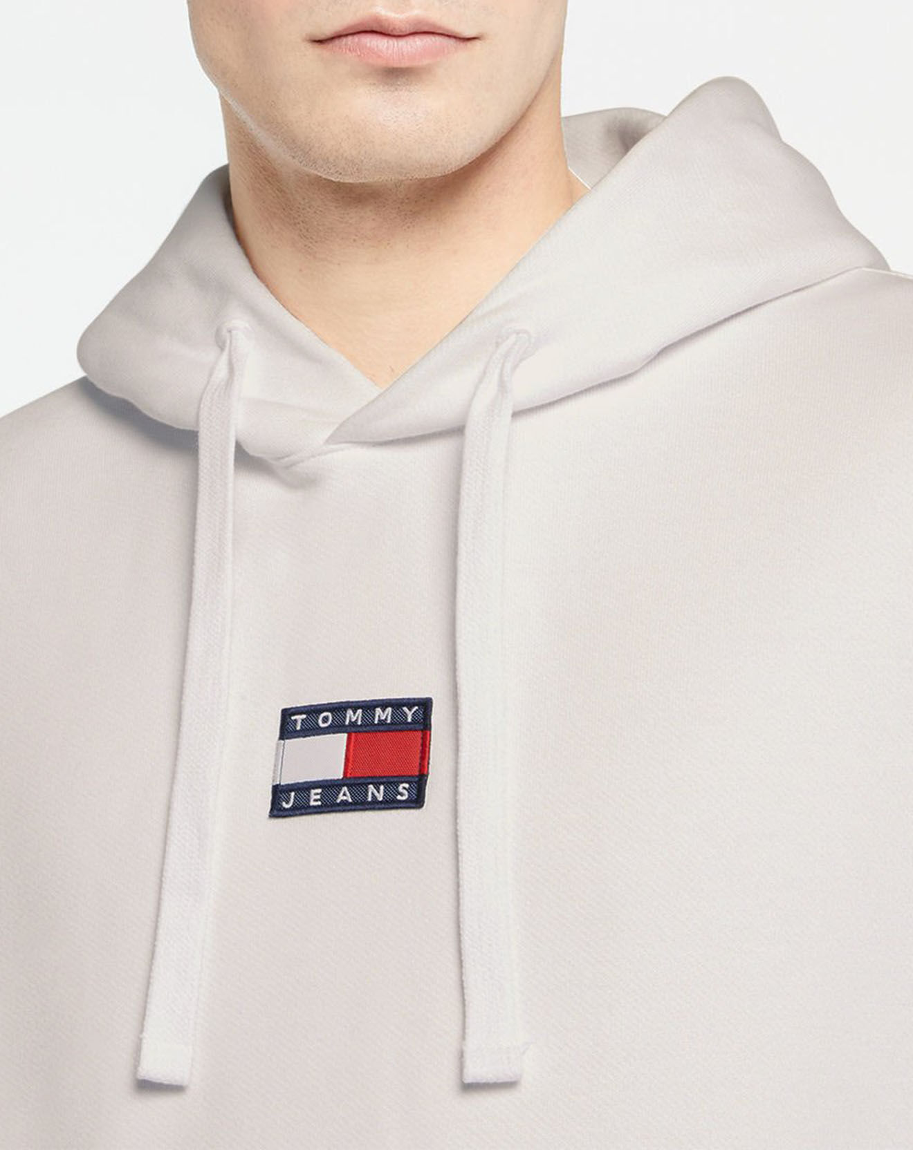 Tommy Jeans Sweat à capuche Tommy Badge blanc