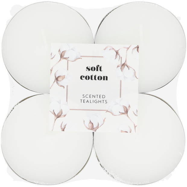 Blokker maxi geurtheelichten - Soft Cotton - 8 stuks