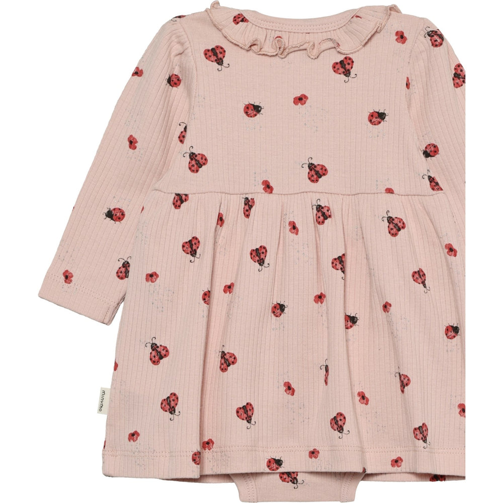 Køb Minymo Peach Whip Body Kjole Ls Aop Rib