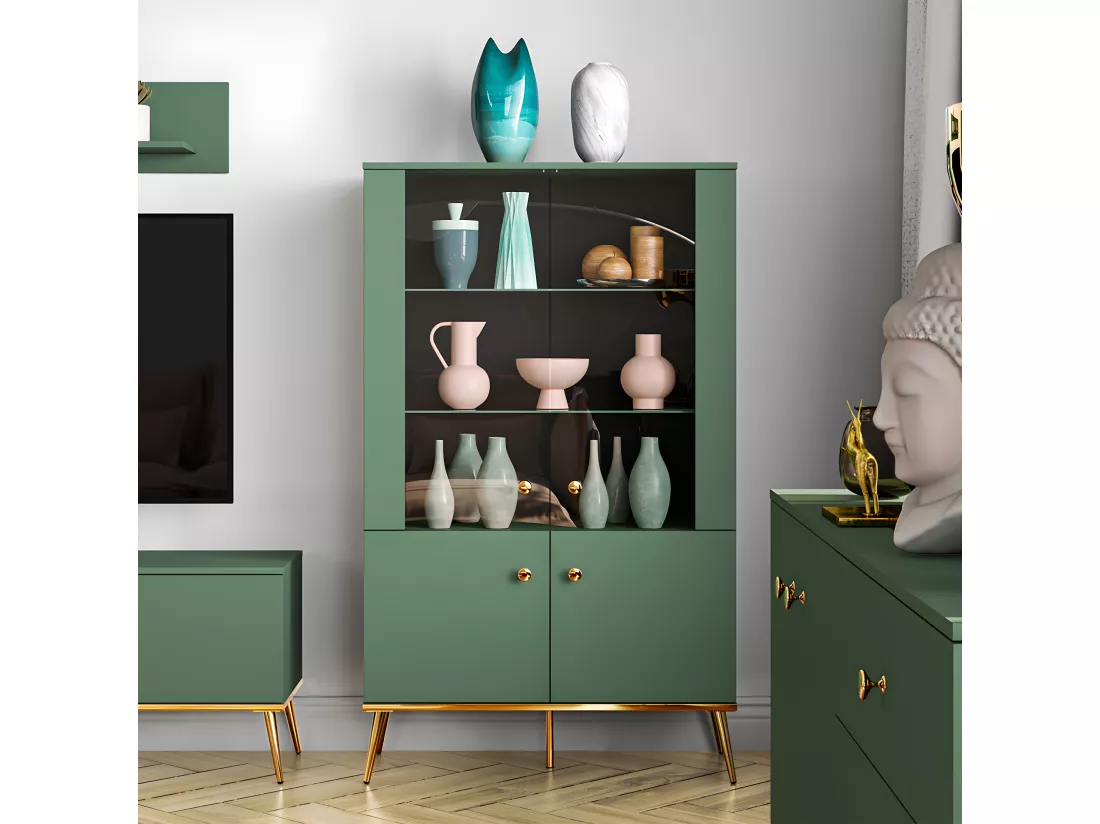 Vaissellier 4 portes Thalia Vert