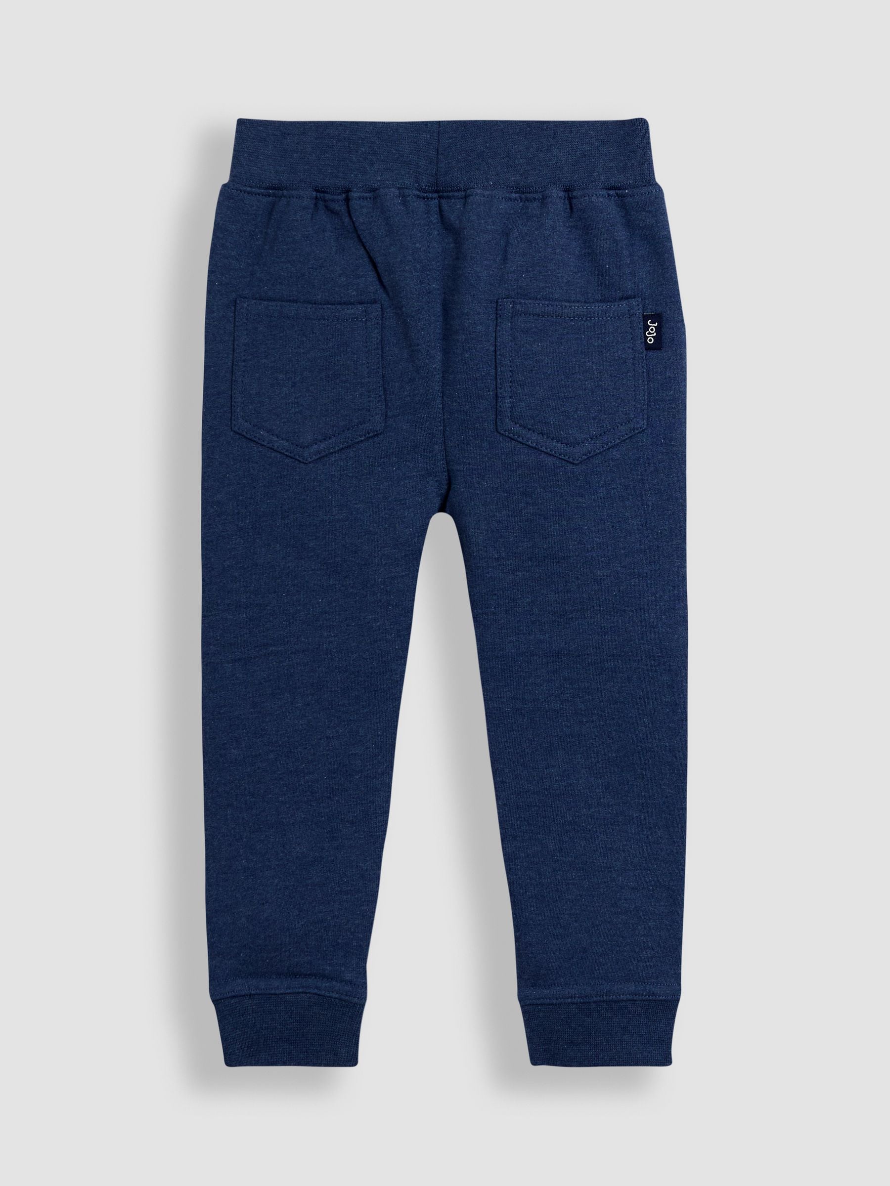 Blauw graafmachine - JoJo Maman Bébé 2-Pack Appliqué Knie & Effen Joggingbroeken