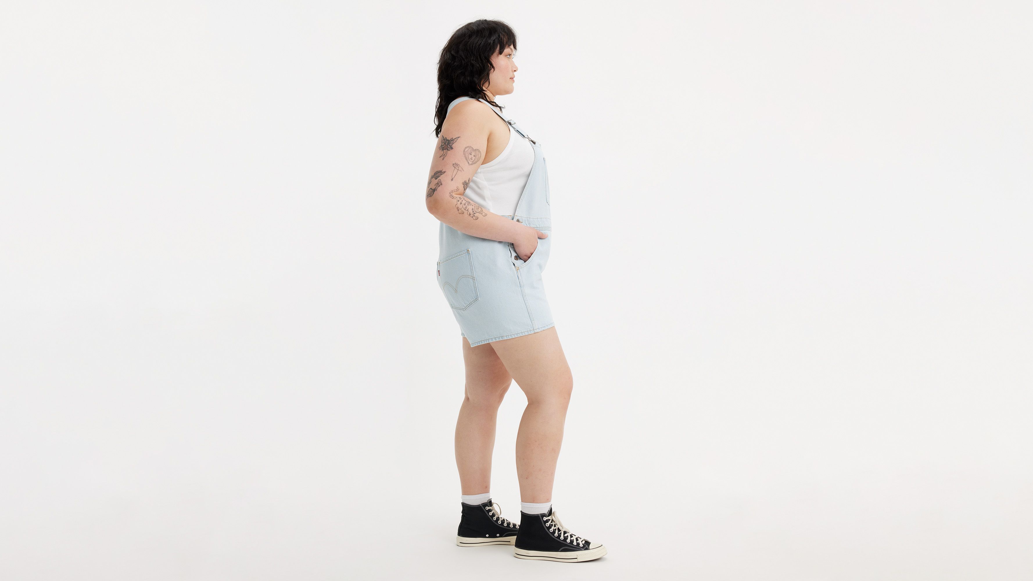 Levi's® salopette-short vintage (grandes tailles) - Changing Expectations - Bleu