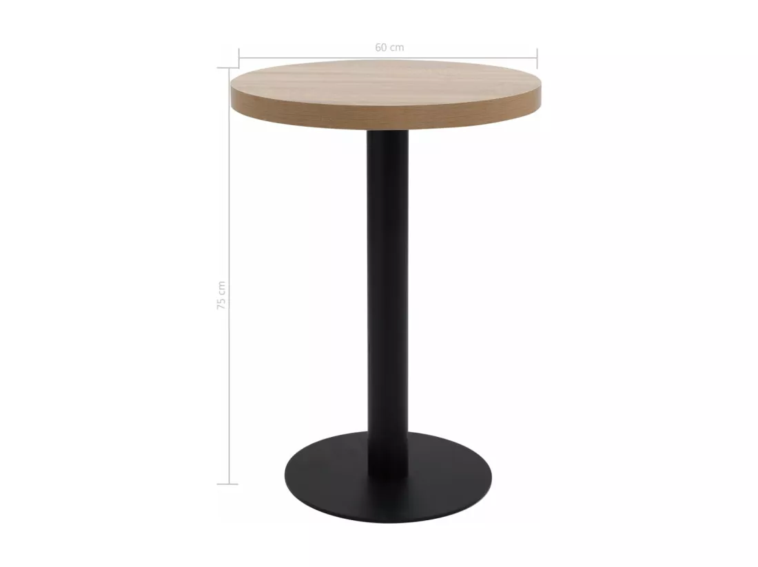 Table de bistro Marron clair 60 cm MDF