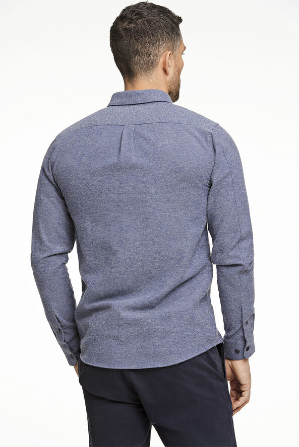 Lindbergh Brushed twill shirt L/S Blue