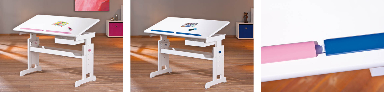 Schreibtisch BARU - weiß - 109x55 cm