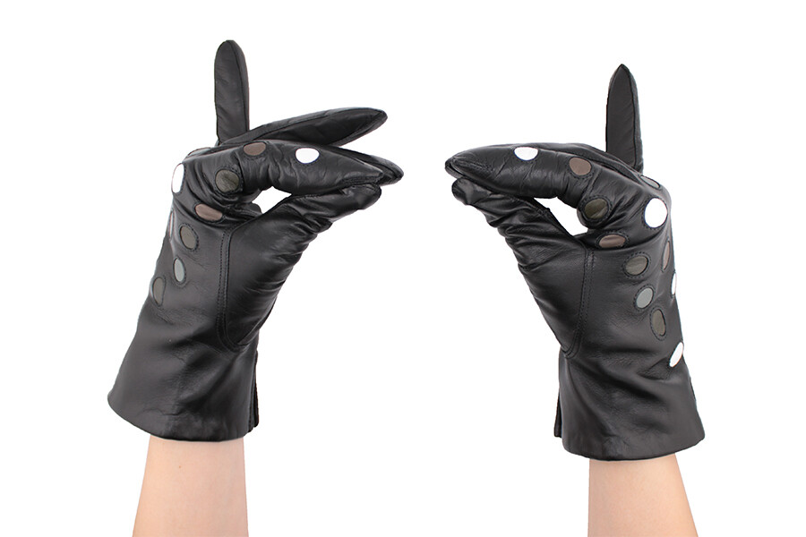 Glove Snowball black grey white
