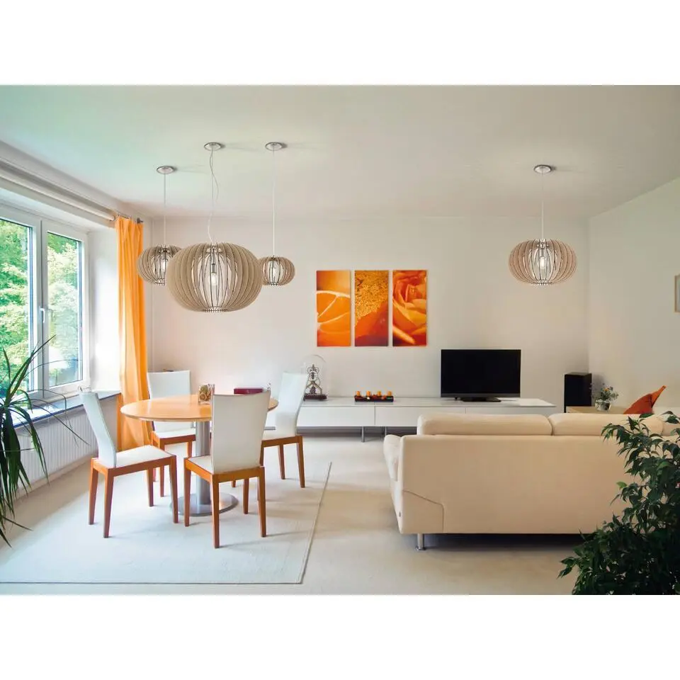 EGLO Stellato Hanglamp - E27 - Ø 50 cm - Nikkelmat