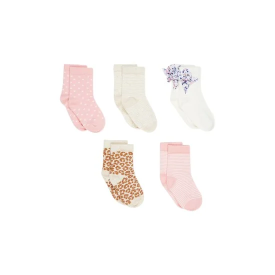 Lot de 5 paires de chaussettes   Rose        21/22   de               P'tit bisou