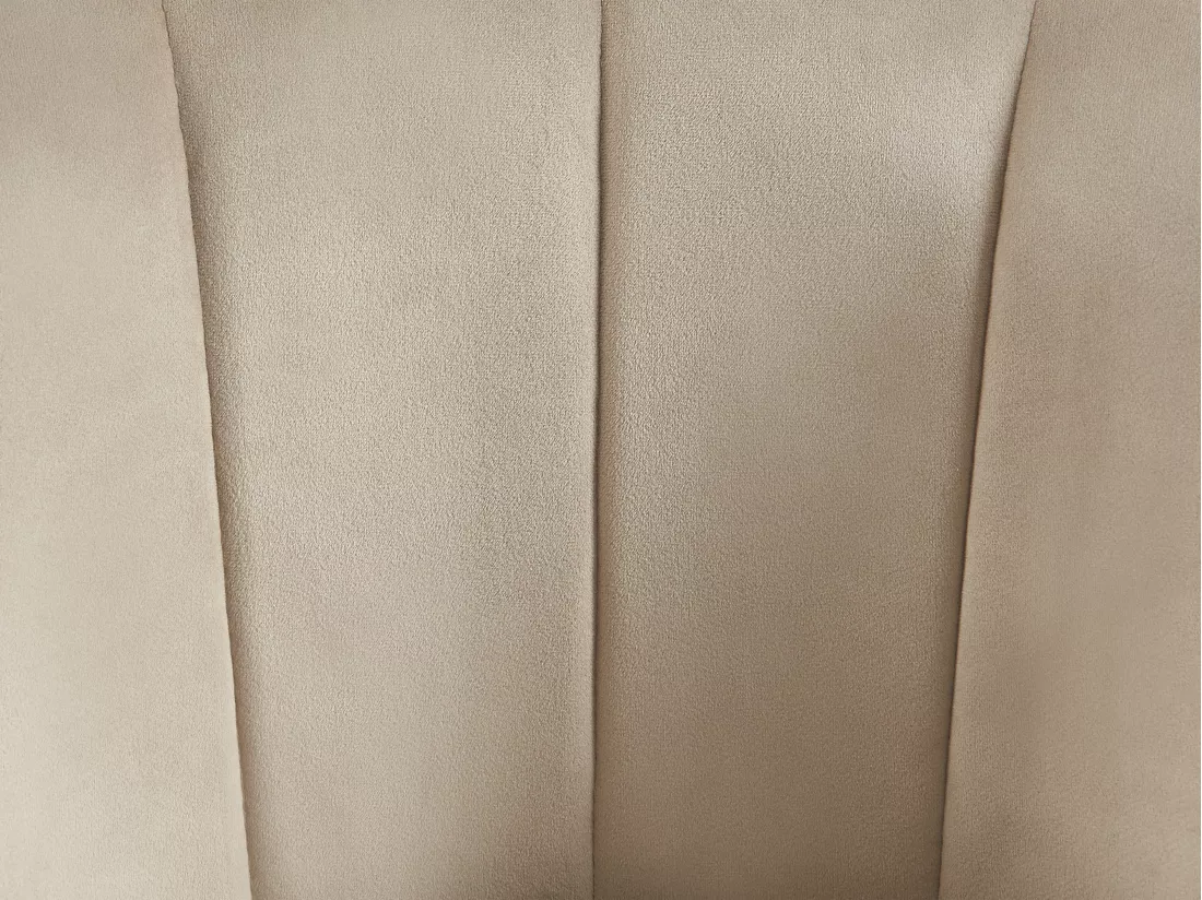 Lot de 2 tabourets de bar en velours et métal - Beige - ELIRAM