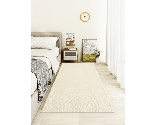 Nela Linos vloerkleed, beige, 80x150 cm