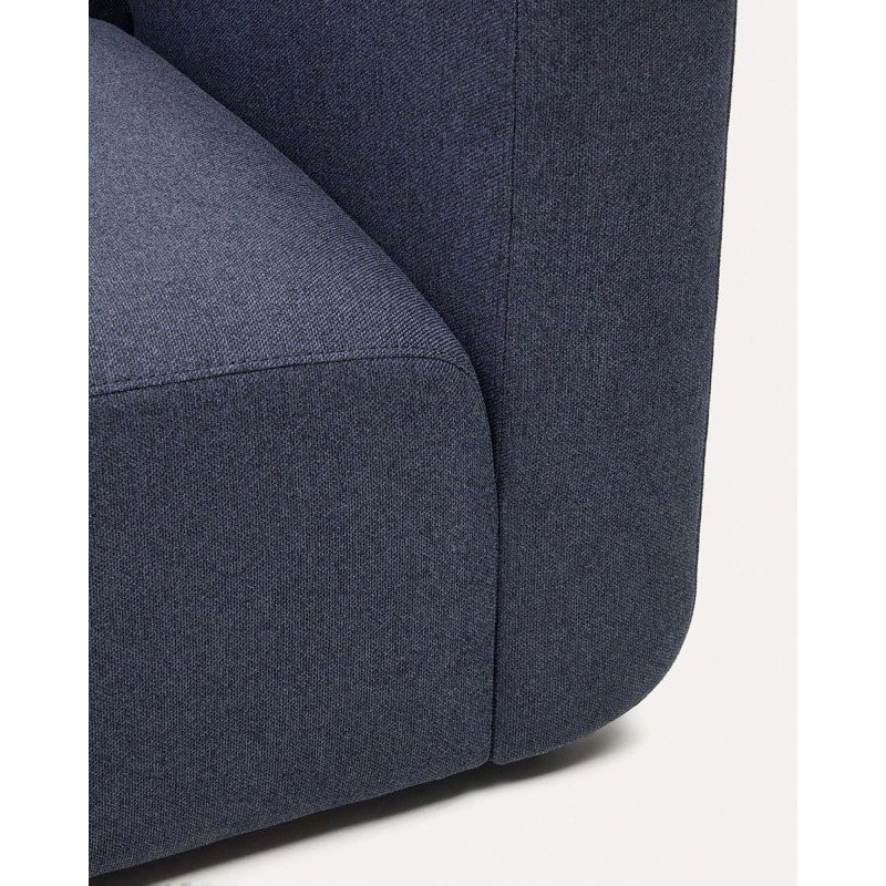Fauteuil modulable Neom tissu bleu - 1 place avec accoudoirs