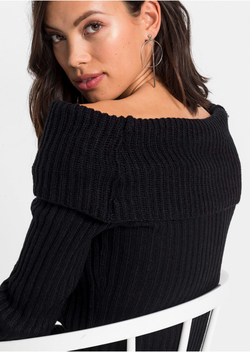 Robe en maille ceinturée