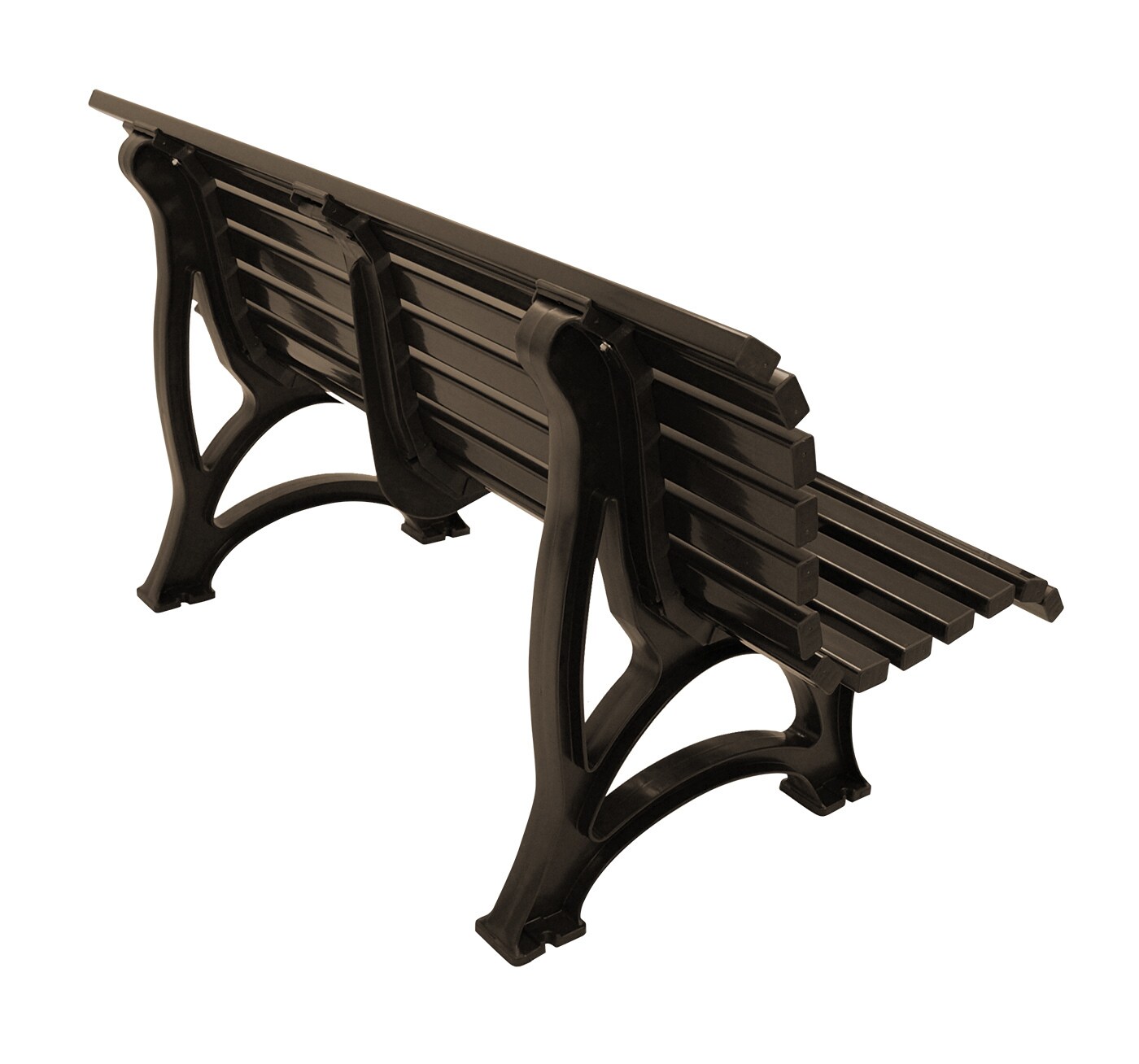 gartenmoebel-einkauf Bank HELGOLAND 3-sitzer, Kunststoff braun