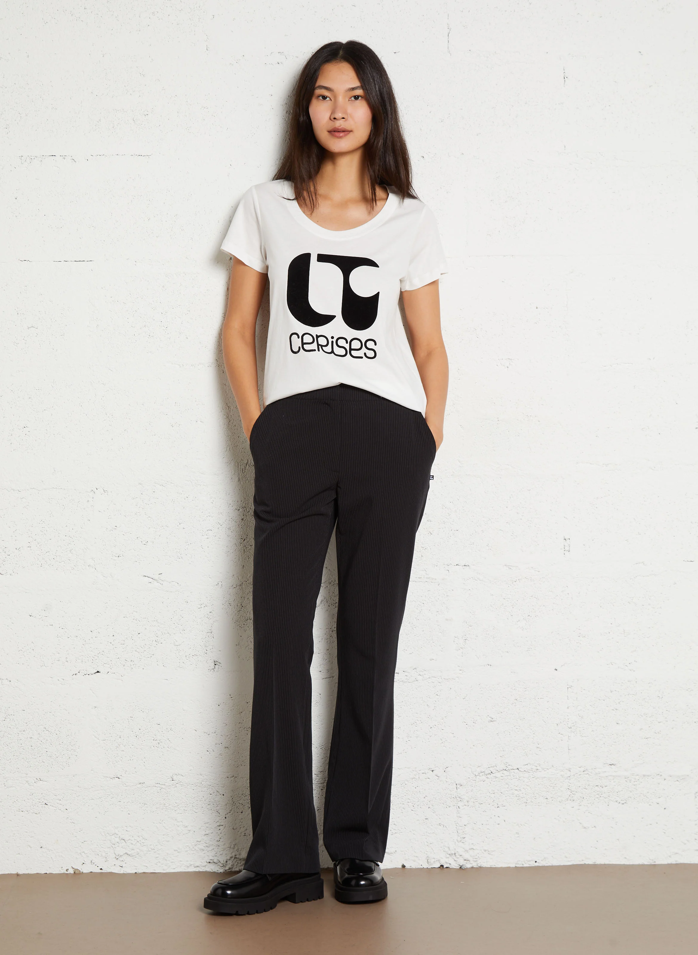 TAOLO - Tee-shirt manches courtes imprimé| Blanc
