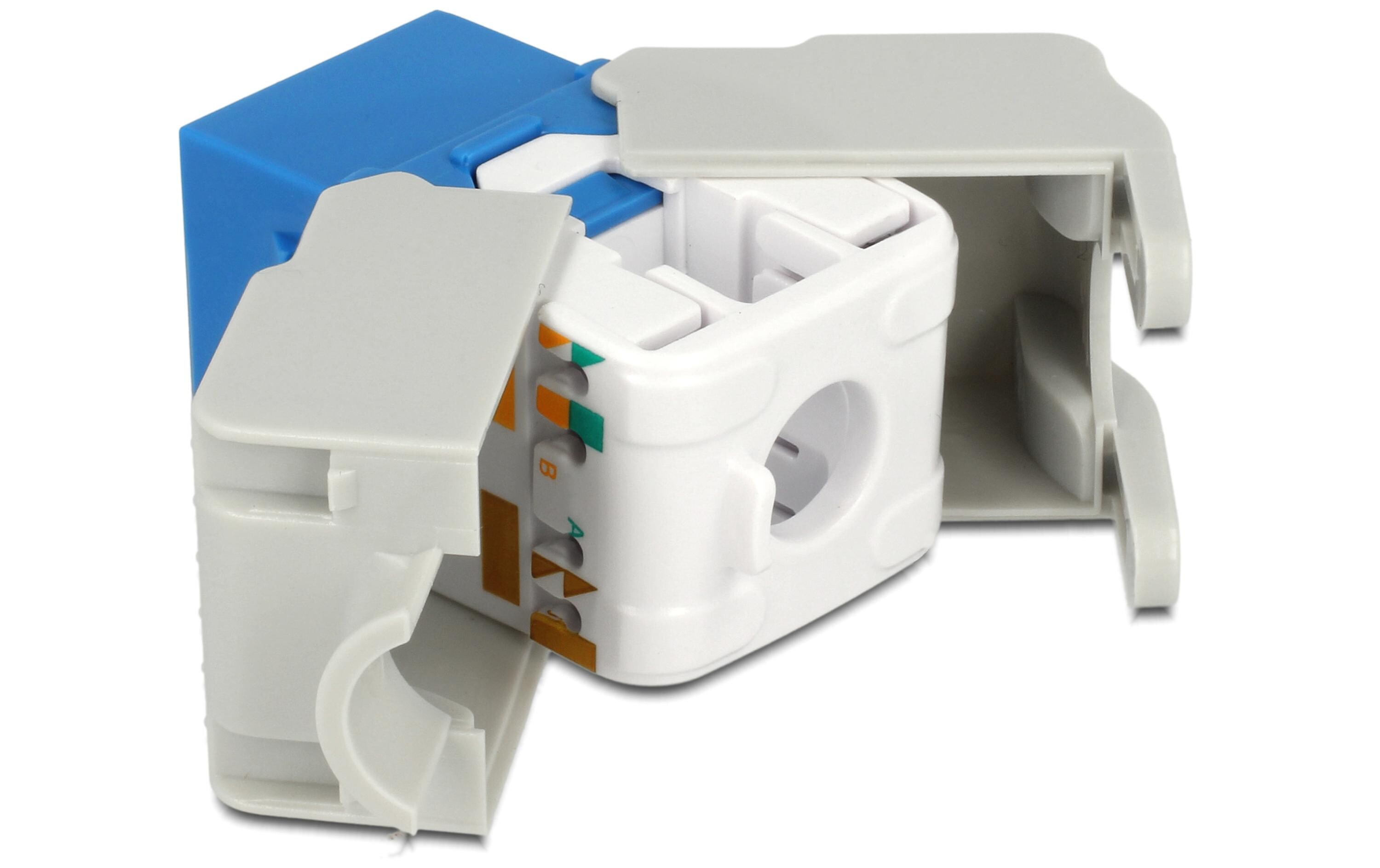 Keystone-Modul RJ-45 Cat.6, UTP BlauCat.6-Keystone-Modul mit RJ45 Buchse - LSA