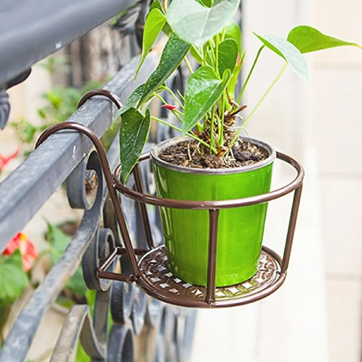 Wewoo Etagères plantes fer bronze