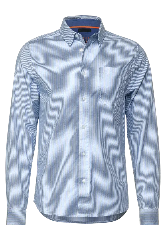 Oxford Streifenhemd - shadow blue