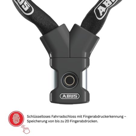 YARDO 7807F FINGER PRINT Kettenschloss  Black  85cm