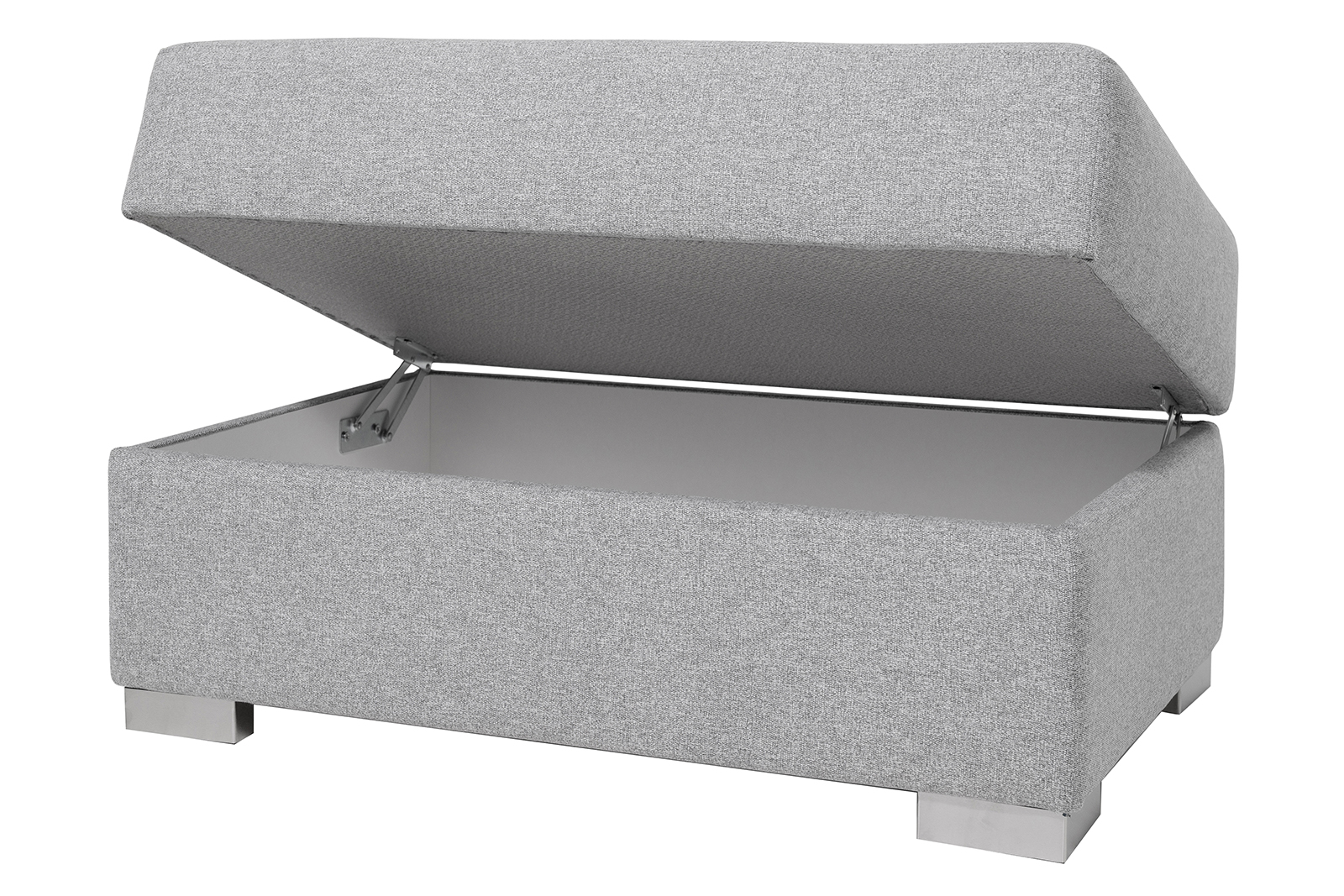 Modern Living pall Med oppbevaring. I tekstil Solid 3/1 lys grå.