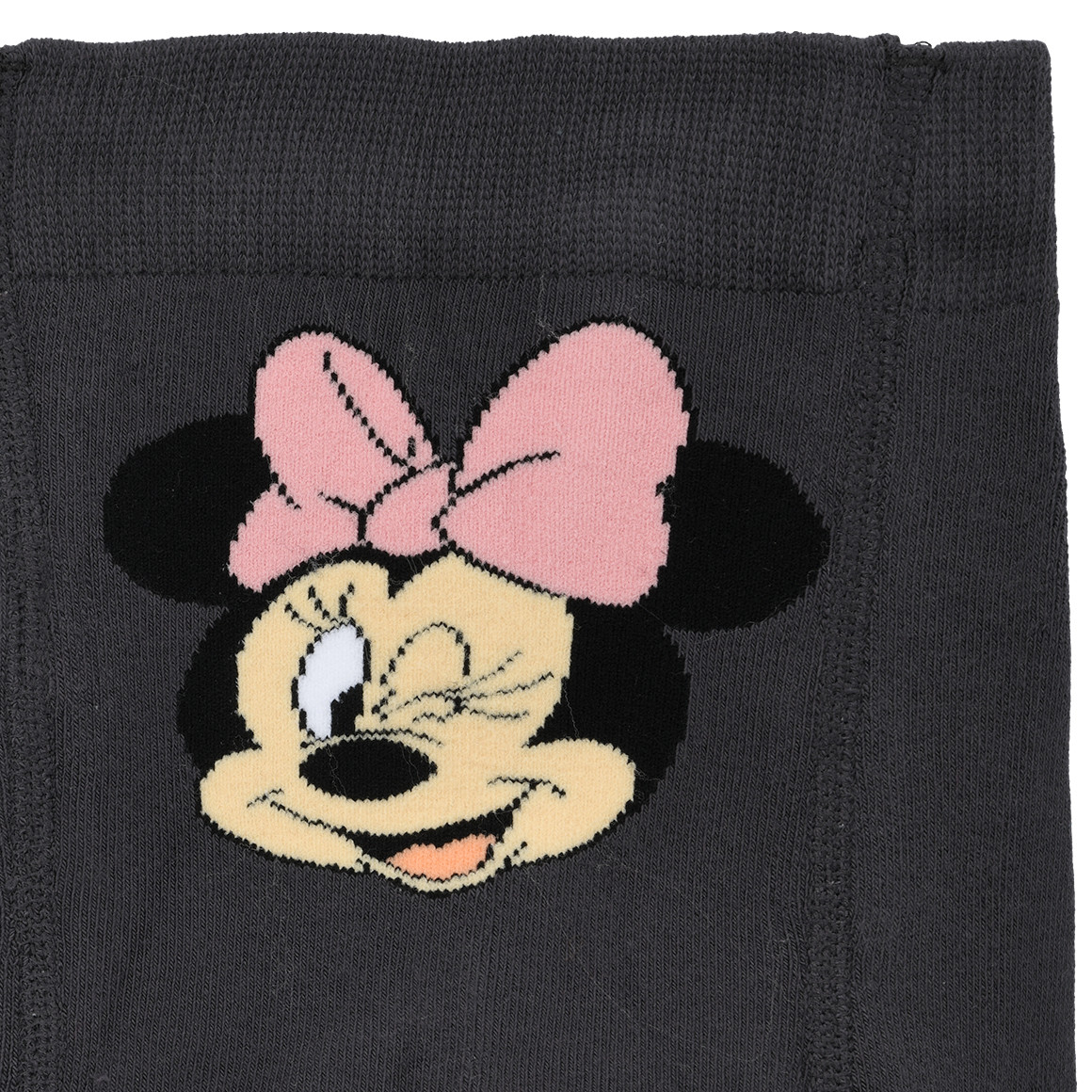 Topomini 2 Minnie Maus Strumpfhosen aus Frottee rosa / dunkelgrau