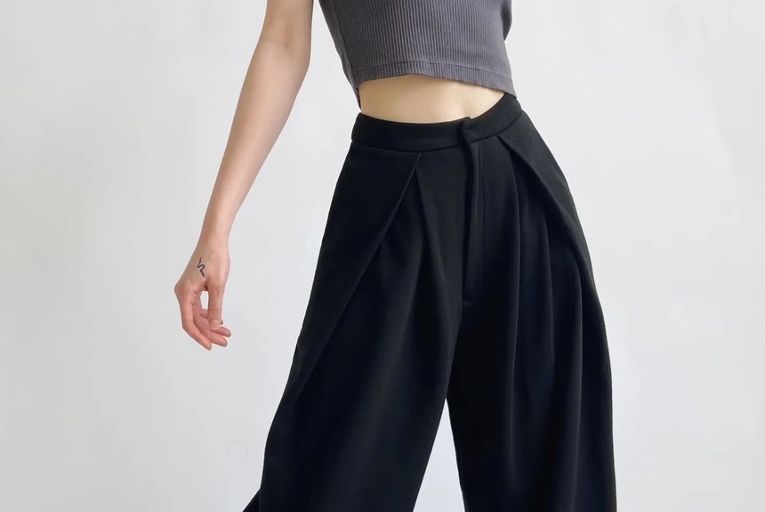 Asiris - Hoge taille, losse, wijde joggingbroek