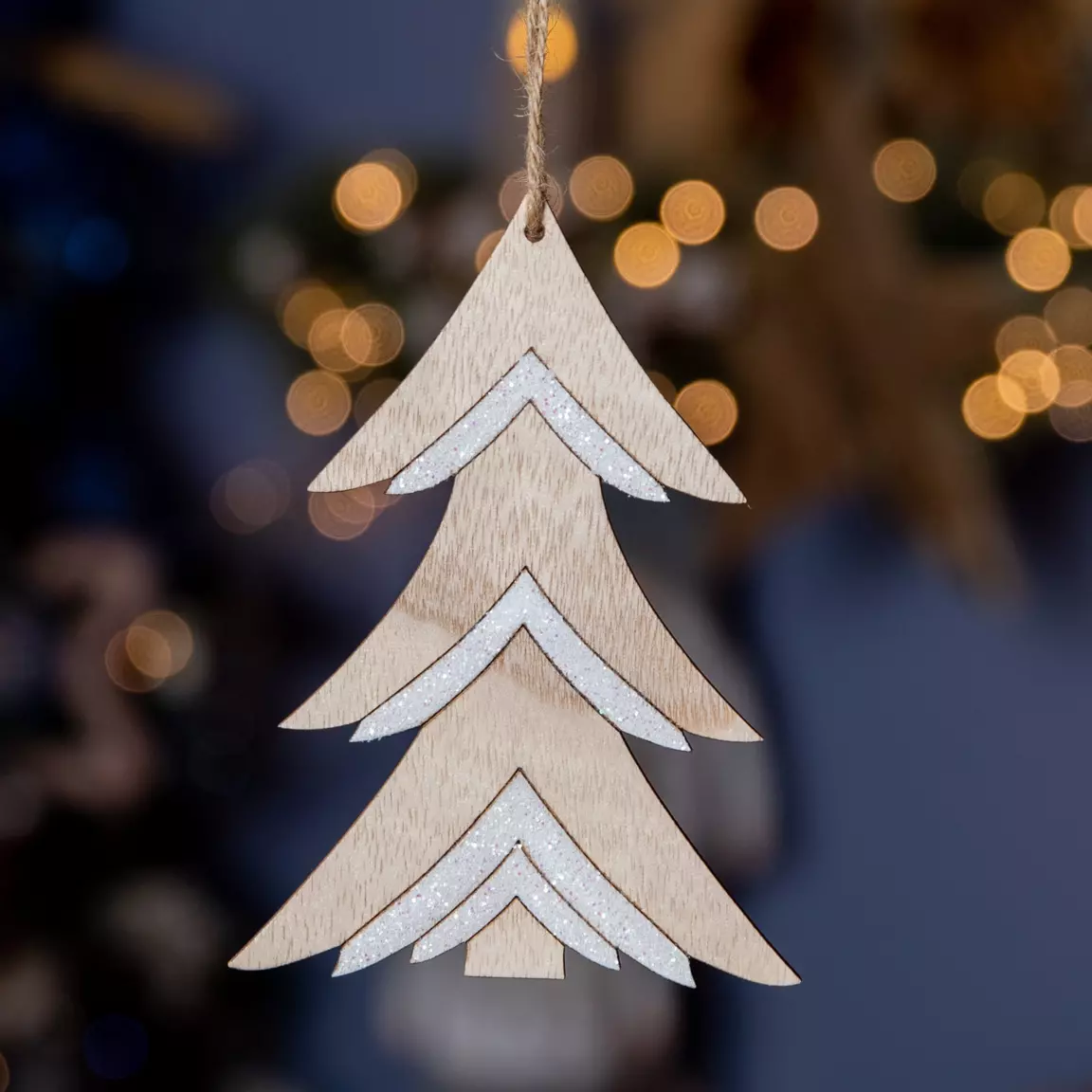 Sapin de Noël à suspendre (H10 cm) Maé Blanc