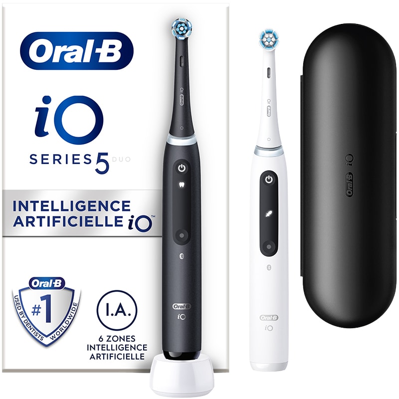 Brosses à dents électriques - iO5 - Blanc & noir