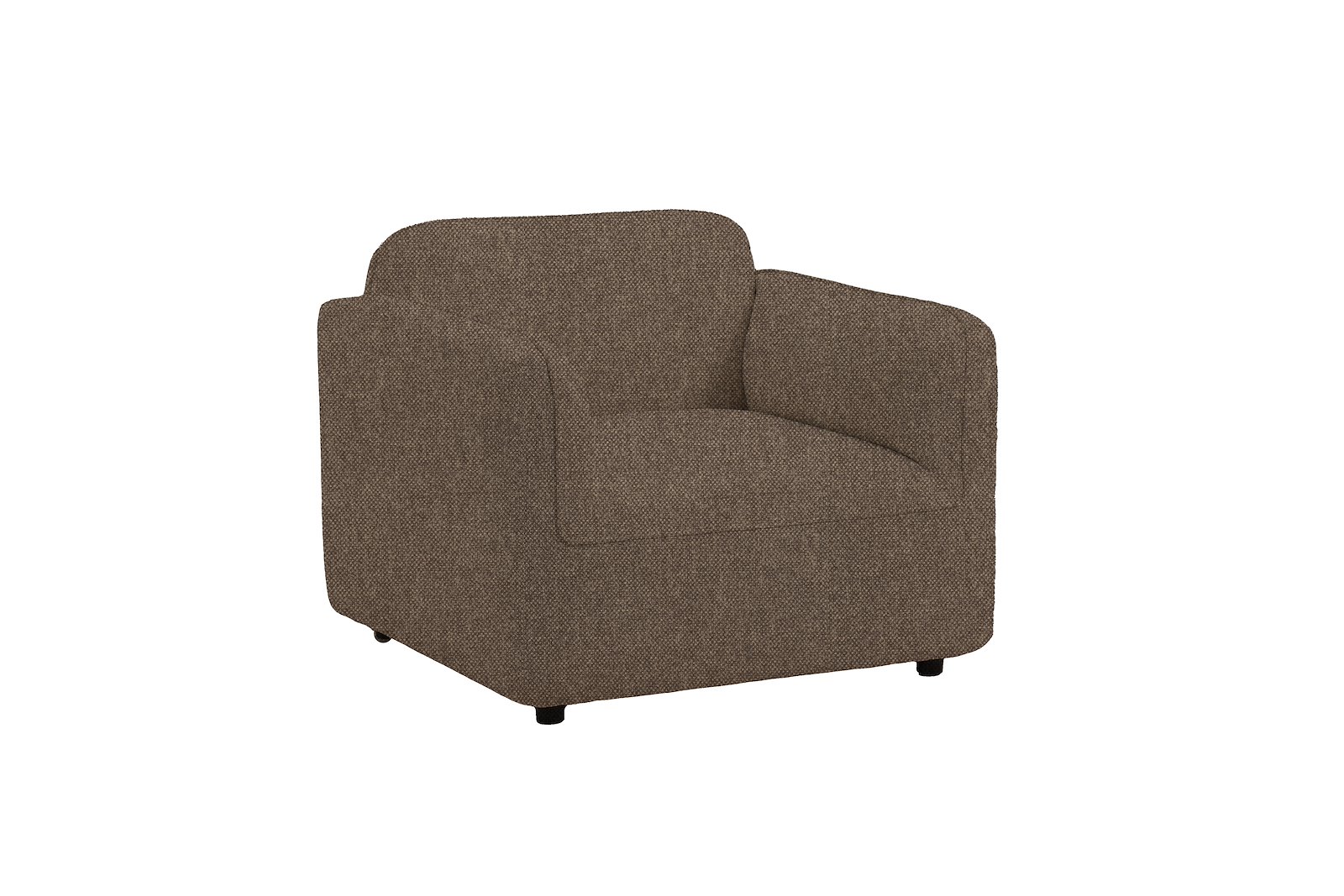 Fluff Hvilestol Tekstil Storm 18 Dark Beige med sorte ben