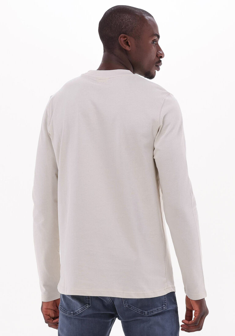 PUREWHITE gebroken wit purewhite  crewneck jersey long sleeve with graphic prints