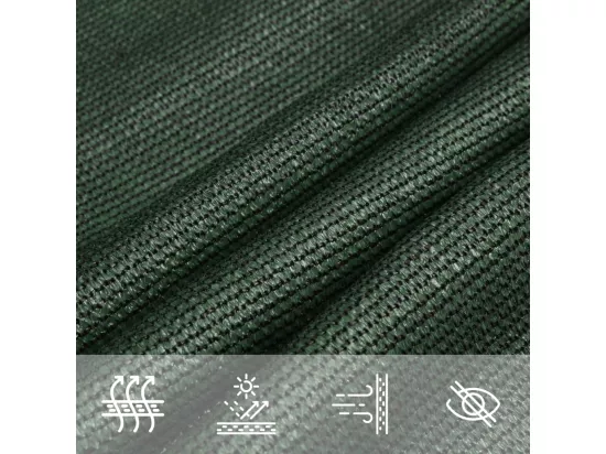 Voile d'ombrage 160 g/m² Vert foncé 6x7 m PEHD