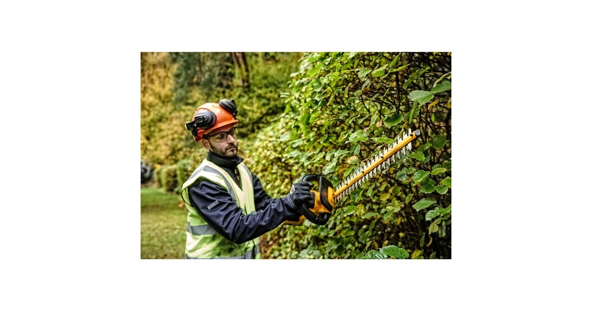 DEWALT18 V XR Brushless heggenschaar op steel  (Geel/zwart, Accu en lader niet inbegrepen)