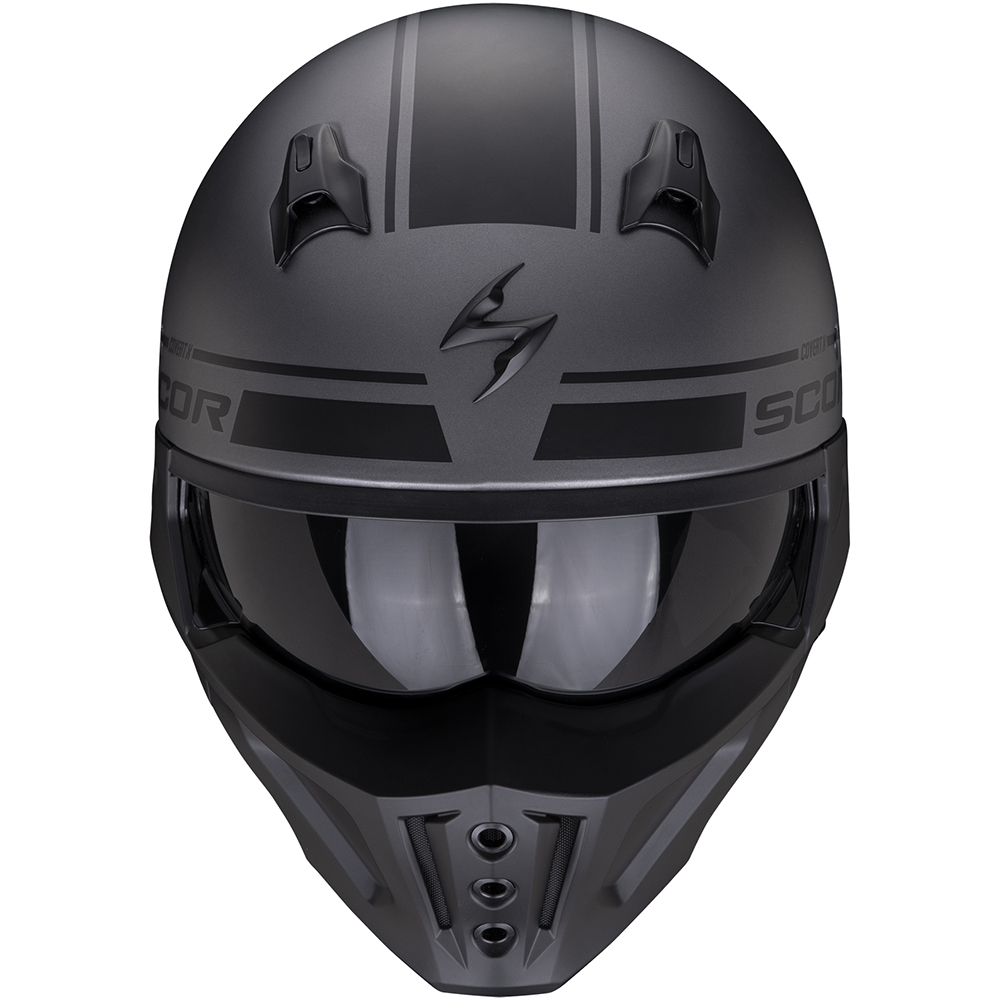 Scorpion - Casque Covert-X Tussle Noir Mat / Argent