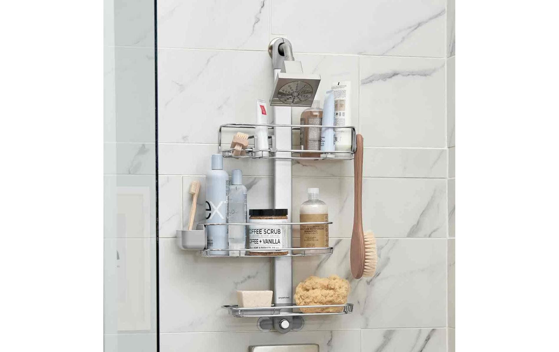 Duschmittelhalter Shower Caddy 70 - 100 cm, SilberUtensilienhalter für die Duschbrause