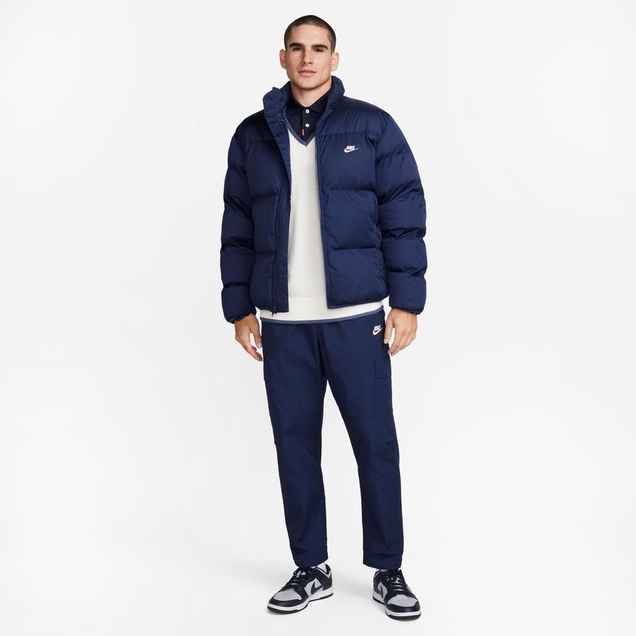 Nike Manteau d'Hiver Therma-FIT Club Puffer - Bleu Marine/Blanc