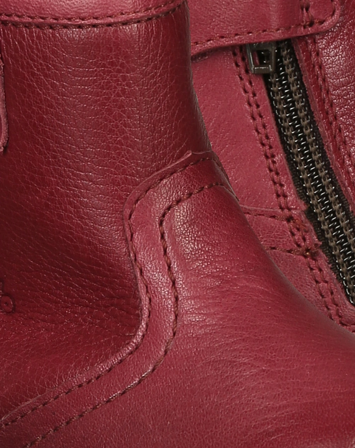 Leder-Stiefel COPER WINTER gefüttert in bordeaux