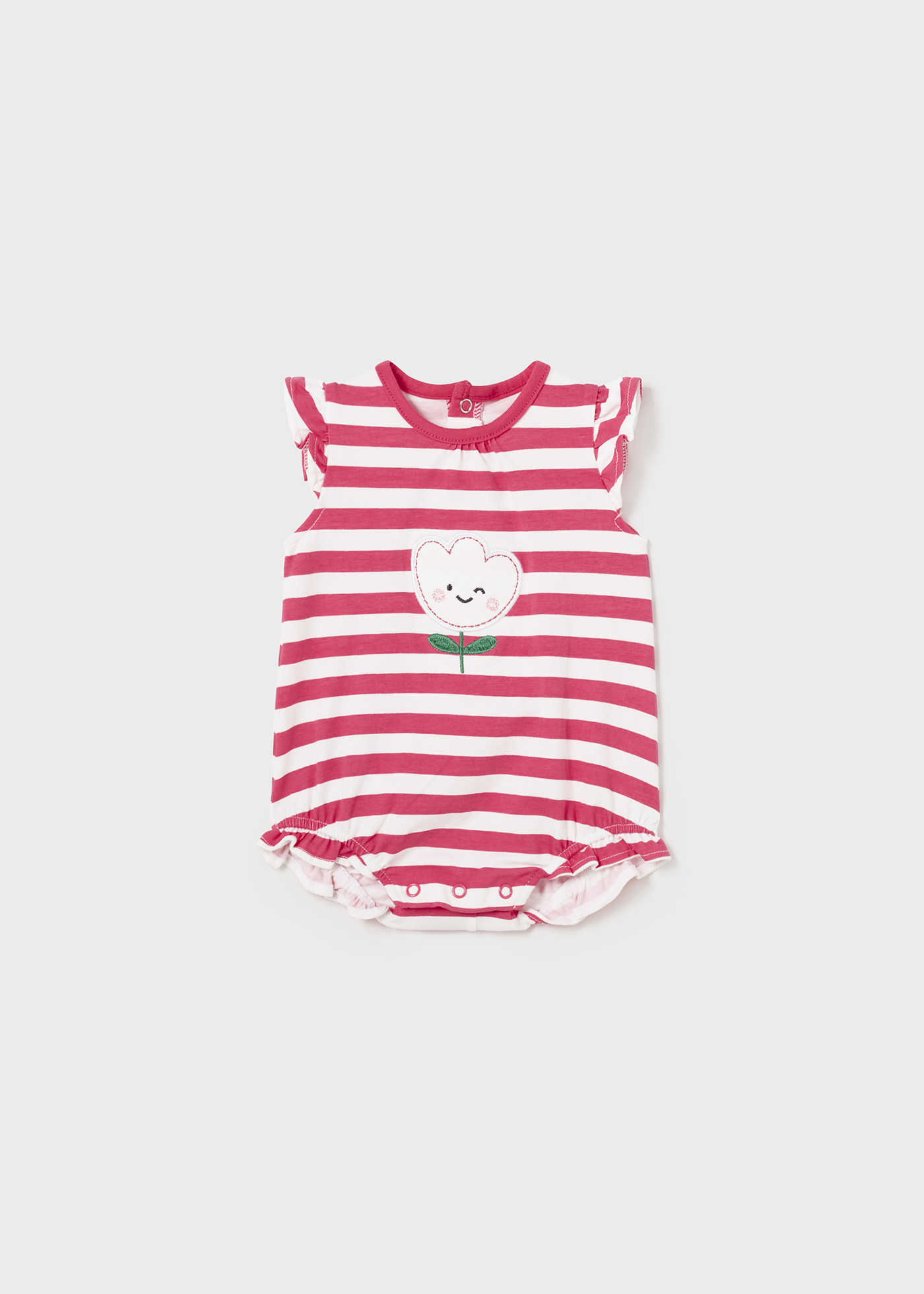 Conjunto de 3 macacões Better Cotton para recém-nascidos, rosa sorvete.
