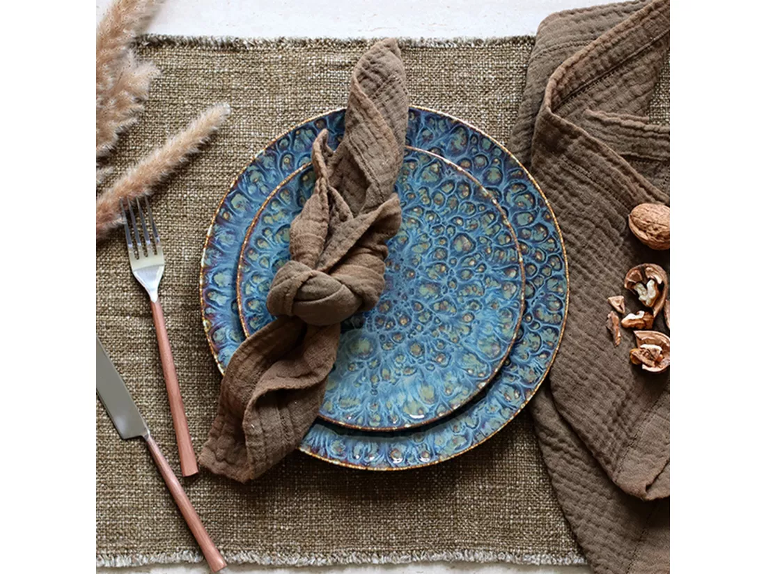 Ogo Living - Lot 6 Assiettes Plates Venus 27cm En Porcelaine