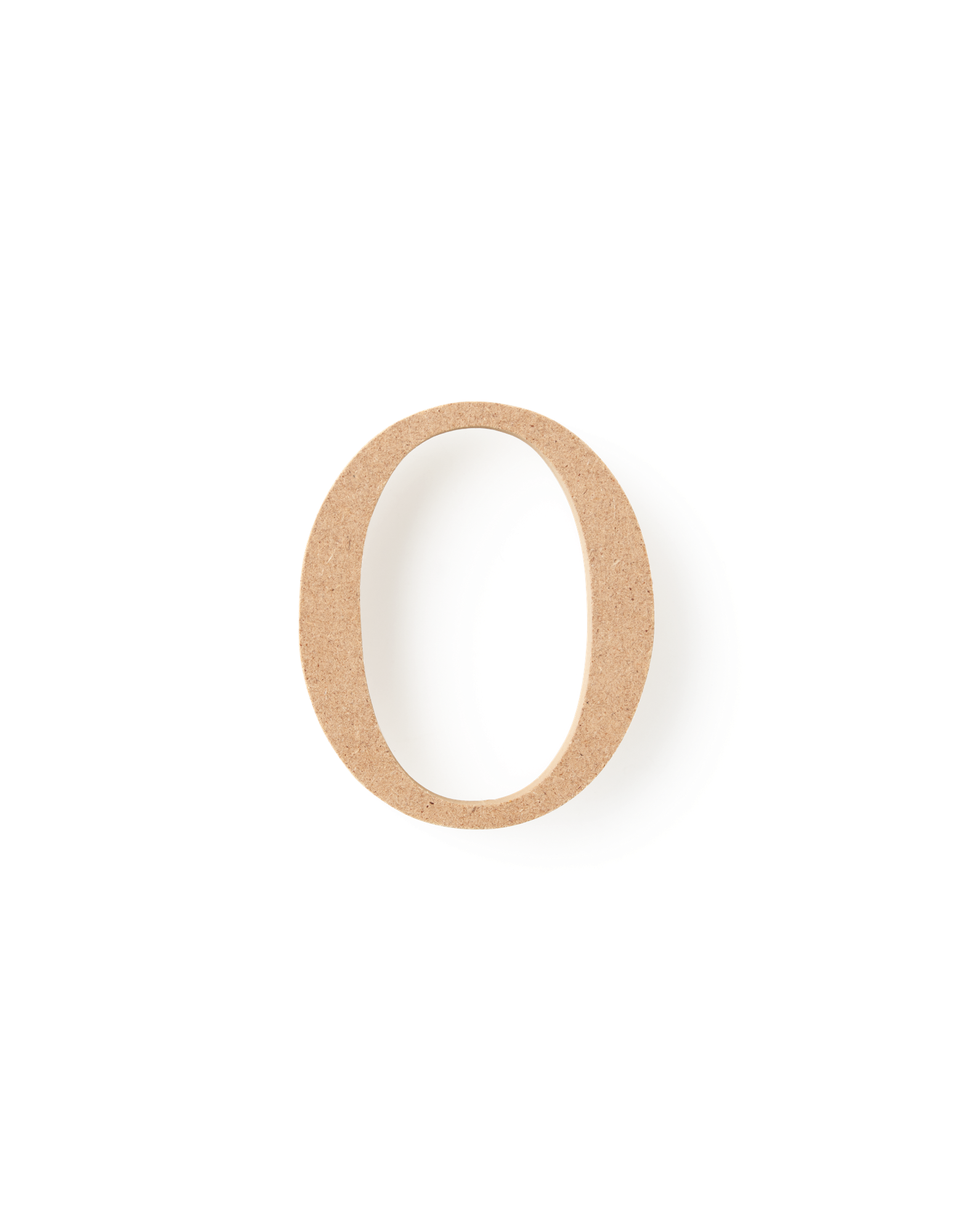 Tal af træ 0 | MDF. 6,5 x 8 cm. | Medium Wood