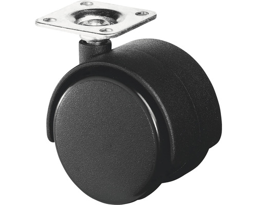 BS Rollen Dubbele rol F75.050.PL Kunststof Ø 50 mm tot 40 kg met plaat 42x42 mm
