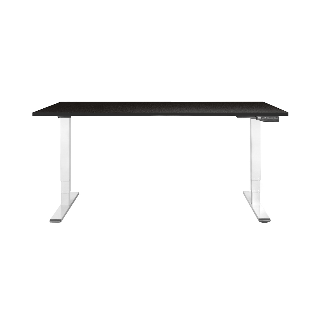 Contini höhenverstellbarer Bürotisch 160 x 80cm schwarz / Gestell weiss