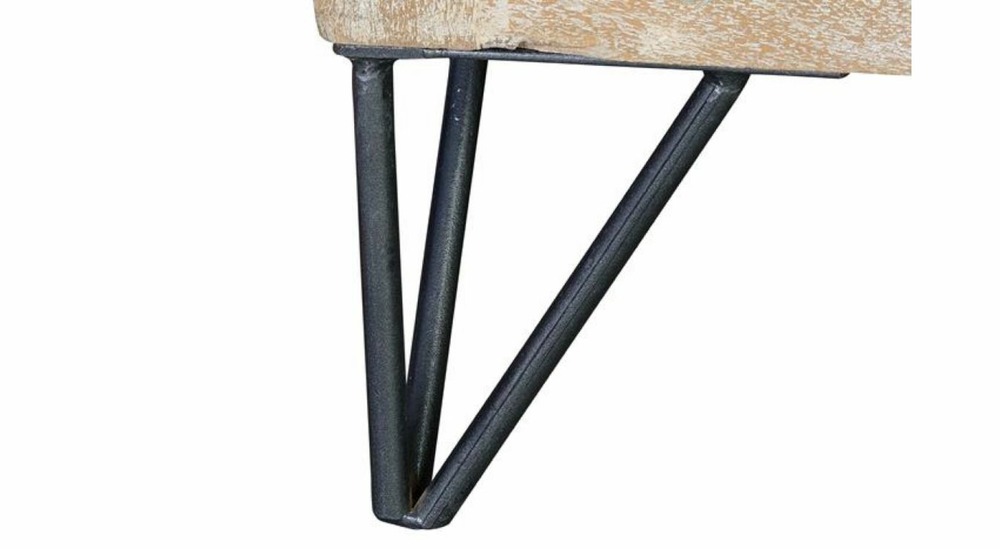 Commode 9 tiroirs bois, fer marron 88x38x102cm - bois-fer
