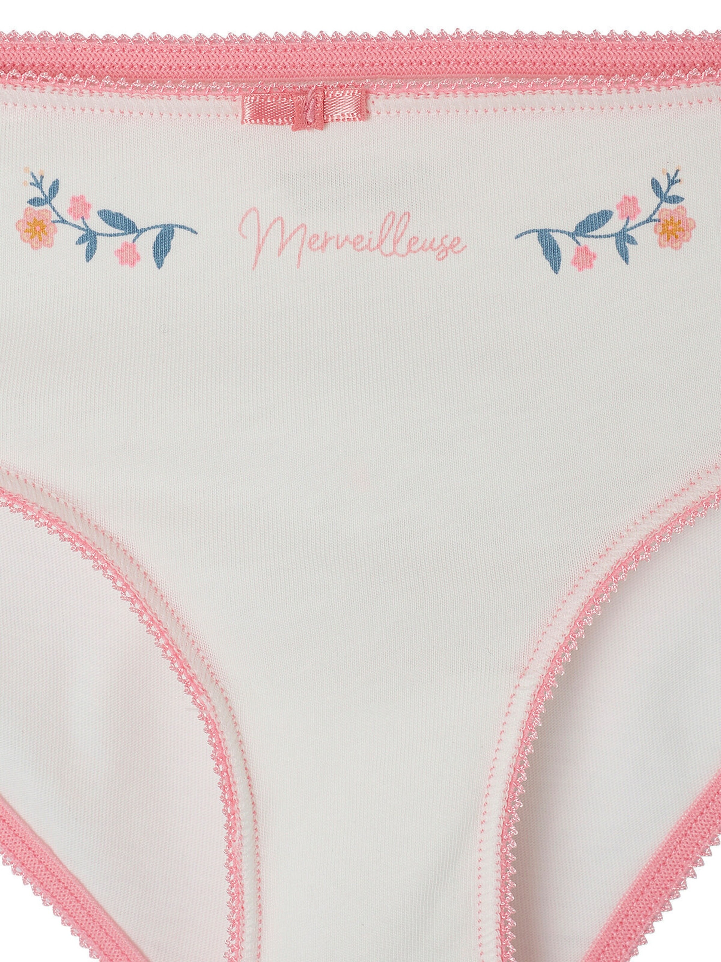 Vertbaudet 4er-Pack Mädchen Slips mit Bio-Baumwolle pfingstrose