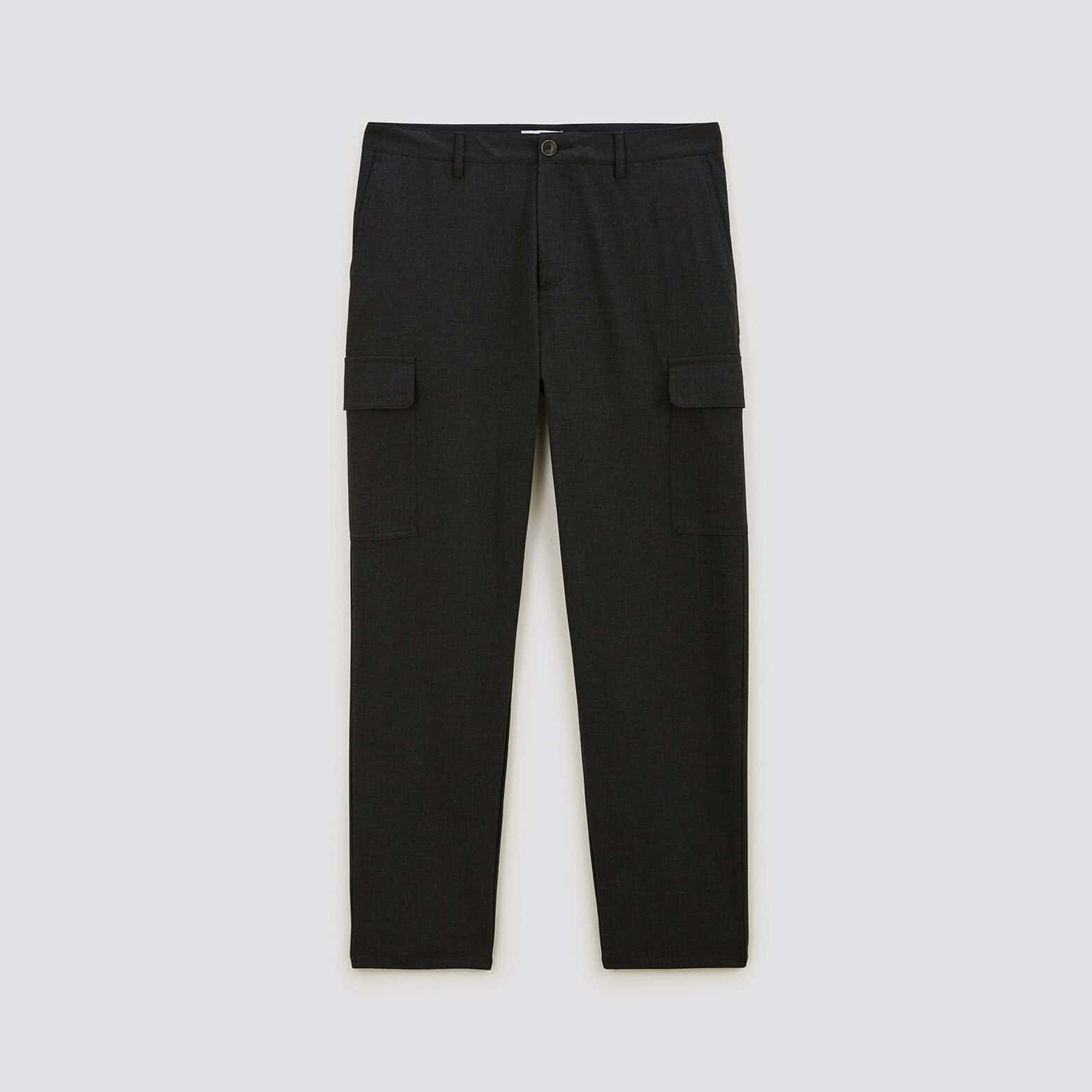 Pantalon cargo polyester recyclé Gris moyen