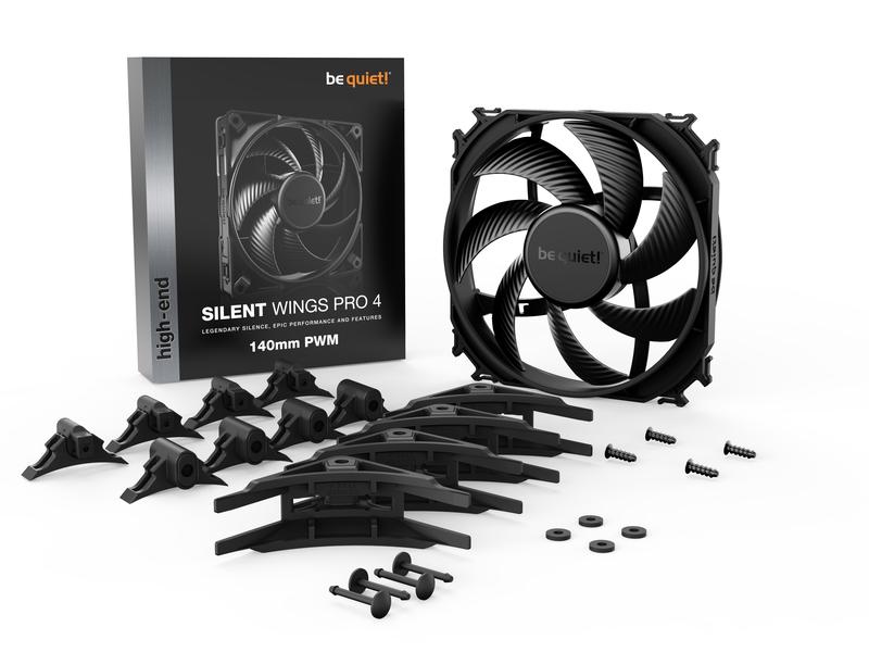 be quiet! PC-Lüfter Silent Wings PRO 4 140 mm PWM Laufruhiger und leistungsstarker Zusatzlüfter fürs Gehäuse