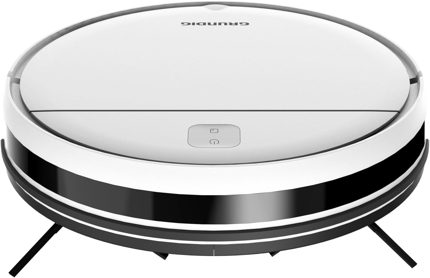 GRUNDIG VCR 2330 Saugroboter, 1.000 pa Saugkraft, 200 ml Staubbehälter, 2 Reinigungsprogramme, 2 Saugkraftstufen, bis zu 100 min Betriebszeit, Fernbedienung, Weiß