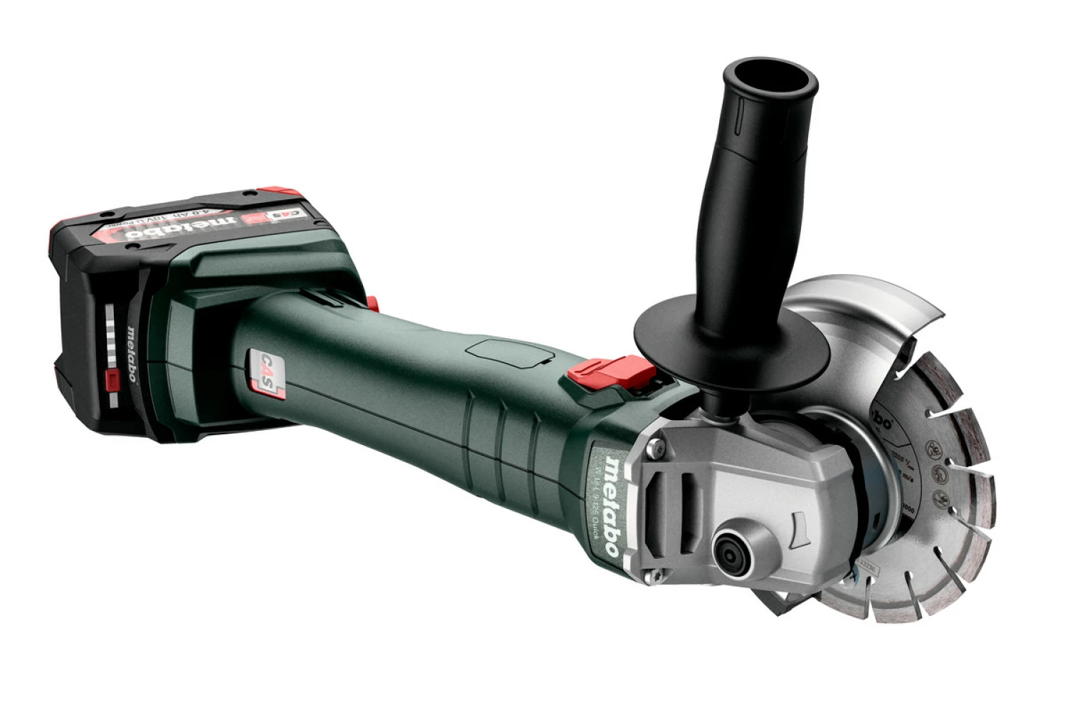 Metabo W 18 L 9-125 Quick 18V Li-ion accu slijper body in MetaBox - 125 mm